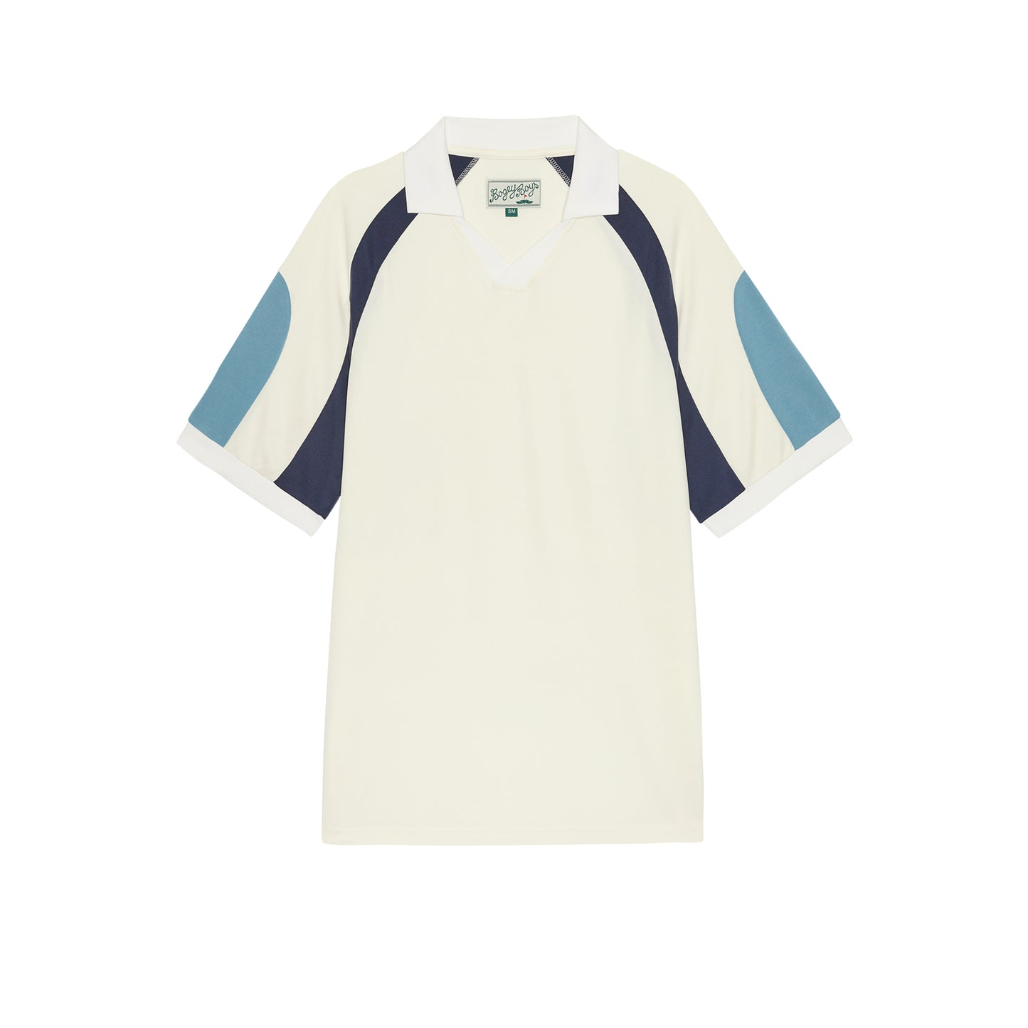 Curved Sleeve Athletic Polo - Cream