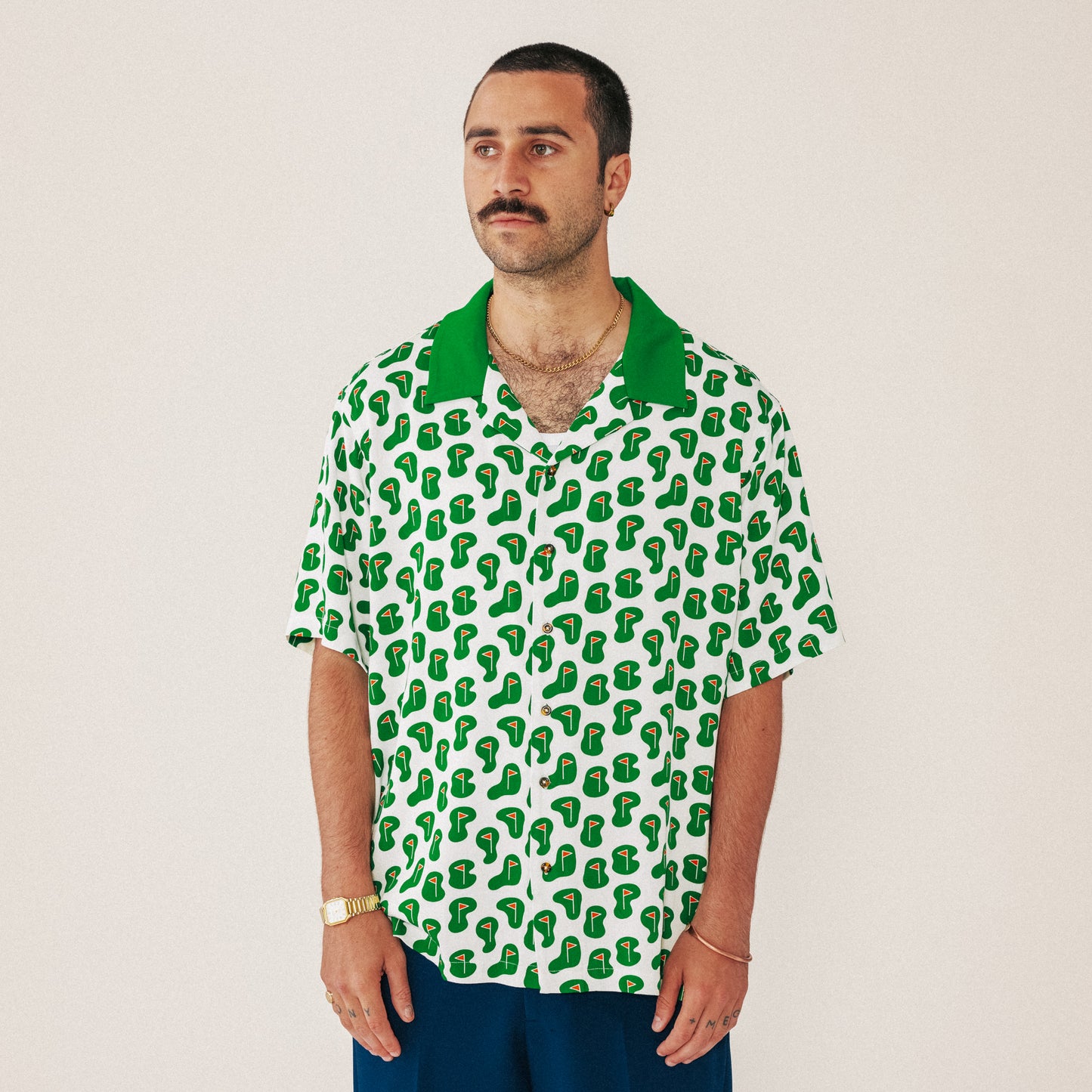 All Over The Flag Button-Up - White