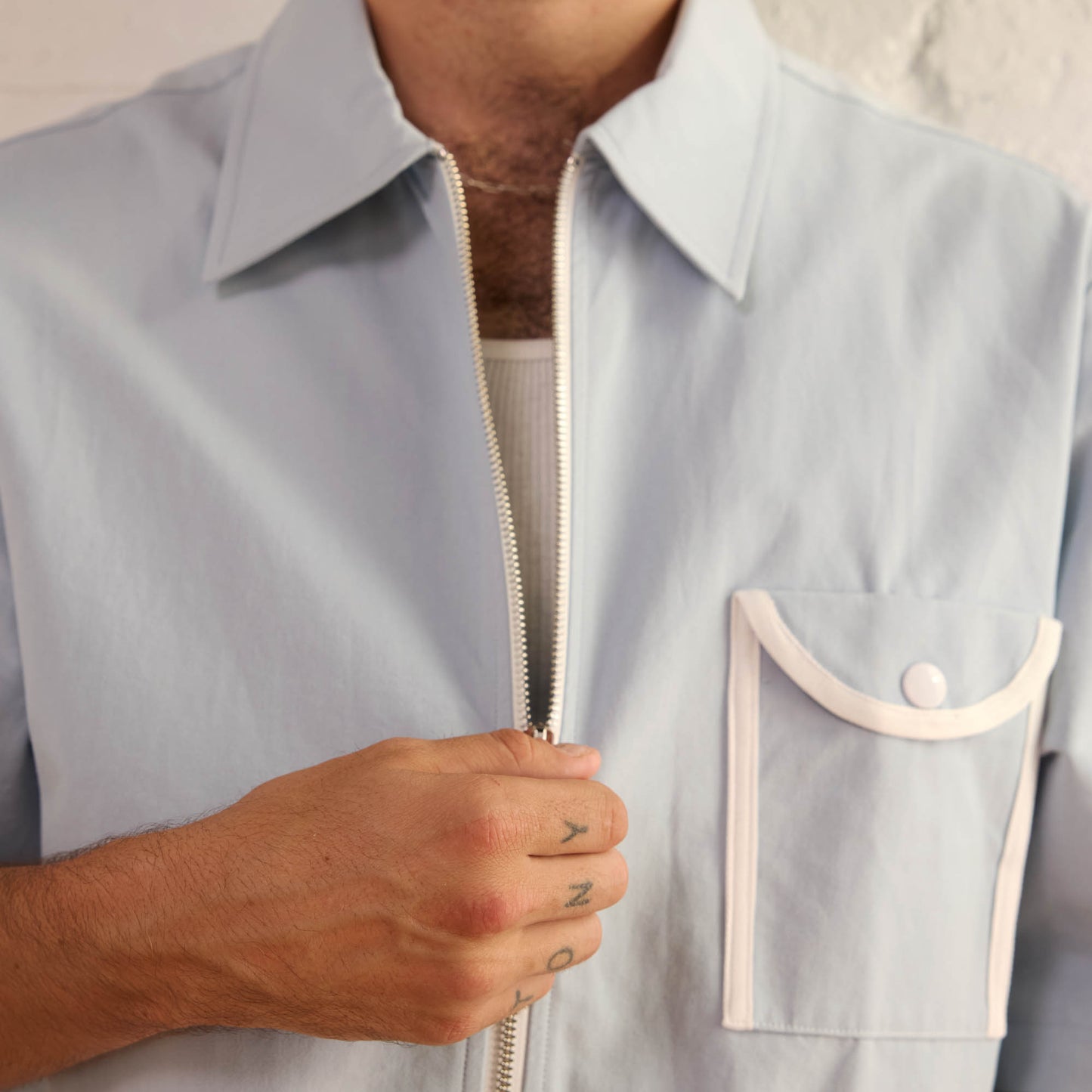 Piping Pocket Shirt - Iceberg