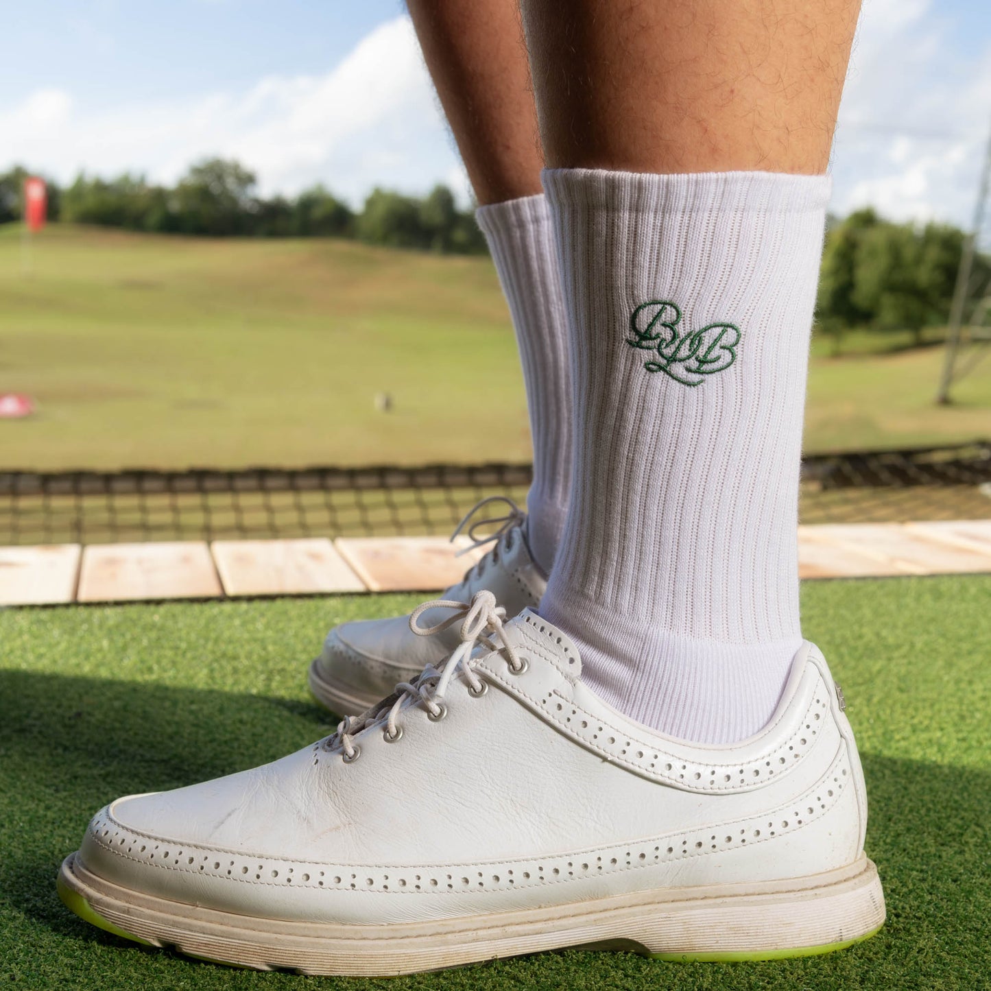 Ljubav x Bogey Boys Logo Socks - White