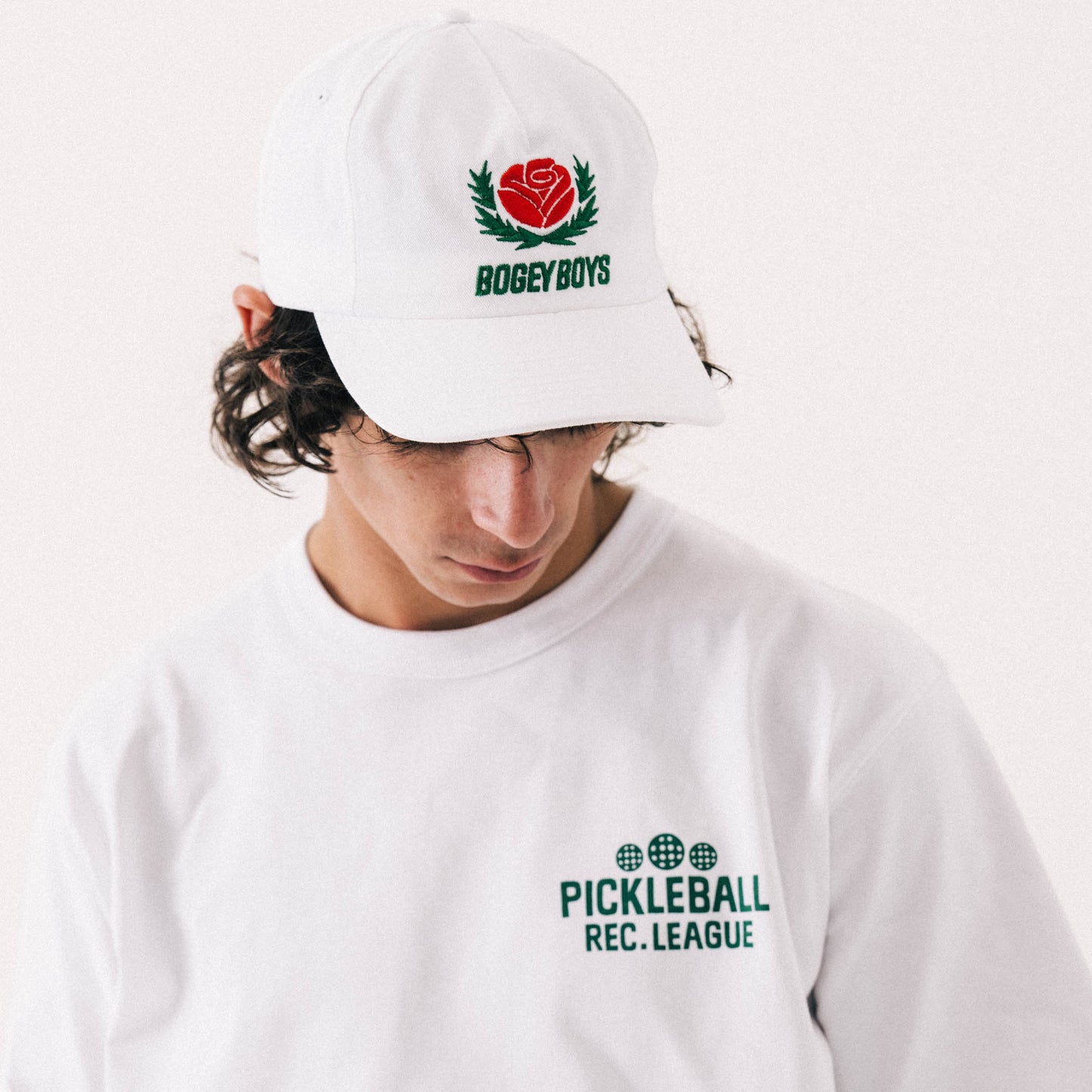 Rose Pickleball Hat - White