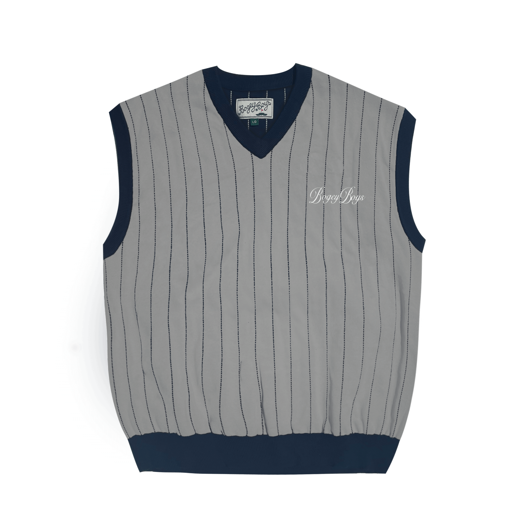 Pinstripe Vest - Grey - S