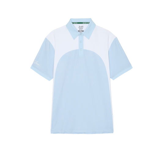 Curved Block Athletic Polo - Iceberg