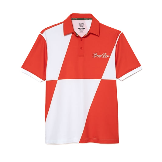 Slanted Athletic Polo - Tangerine