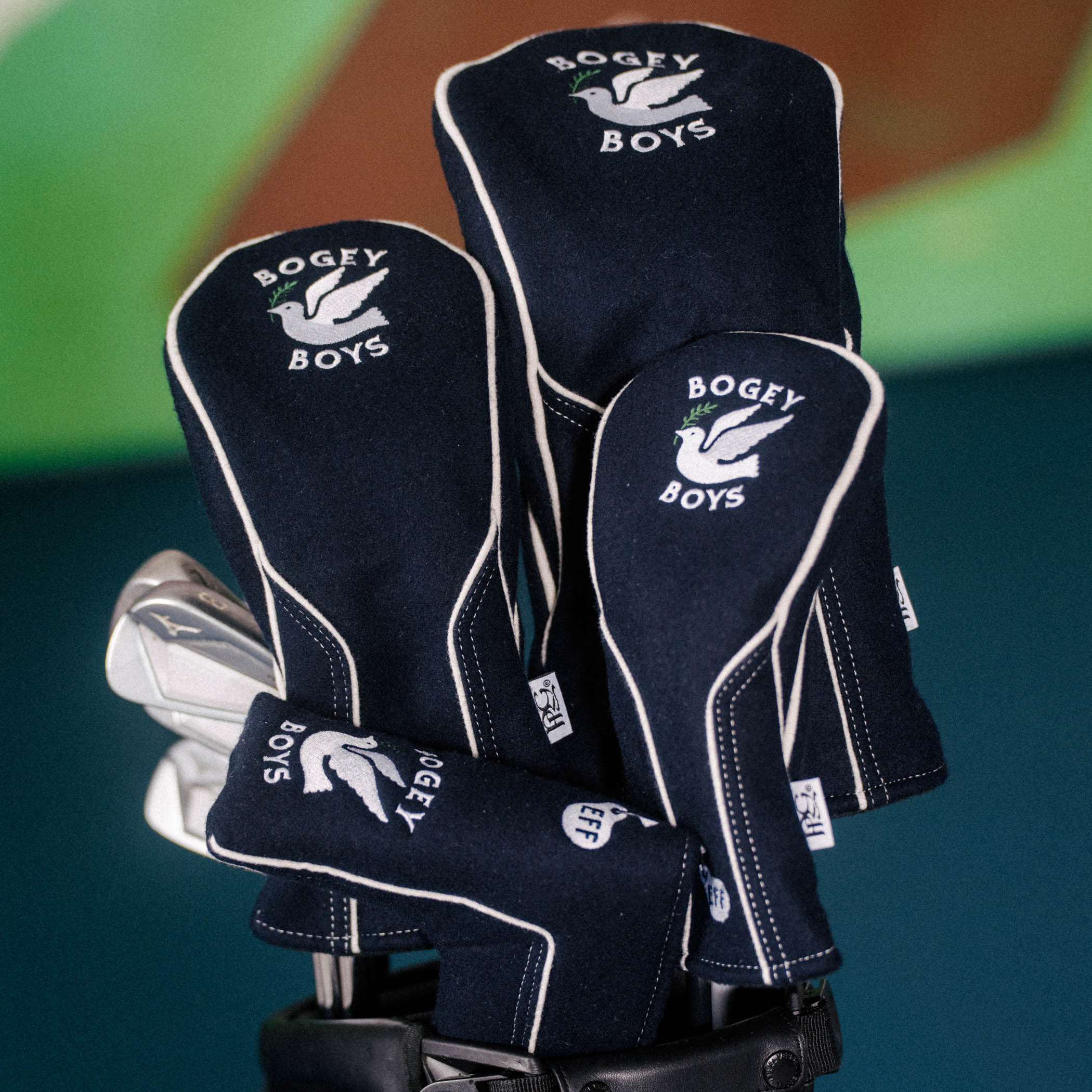 Bogey Boys x EFF Wool Dove Head Covers - Navy