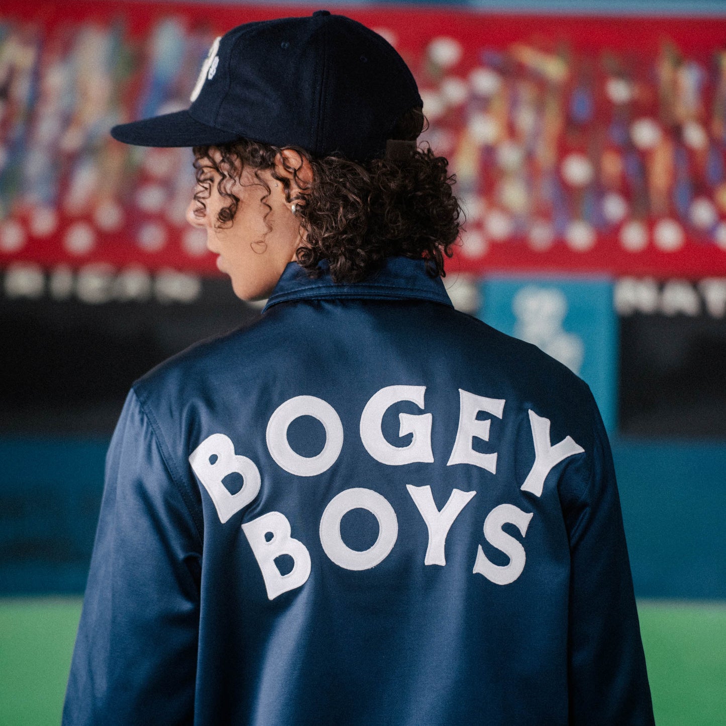 Bogey Boys x EFF Satin Windbreaker - Navy