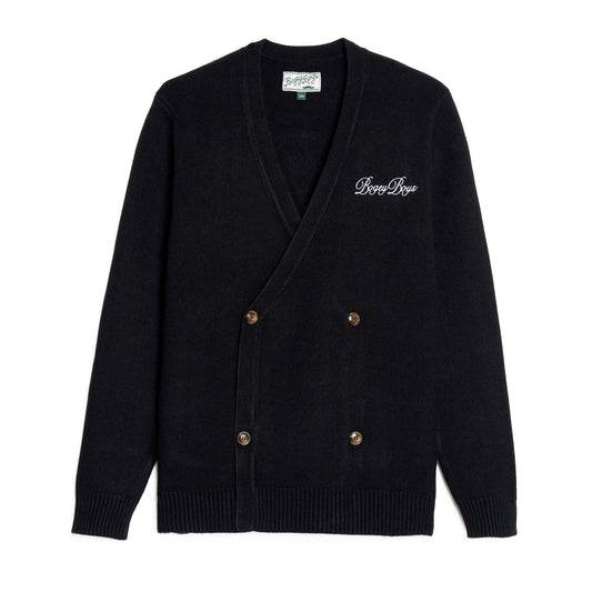 Double-Breasted Cardigan - Black