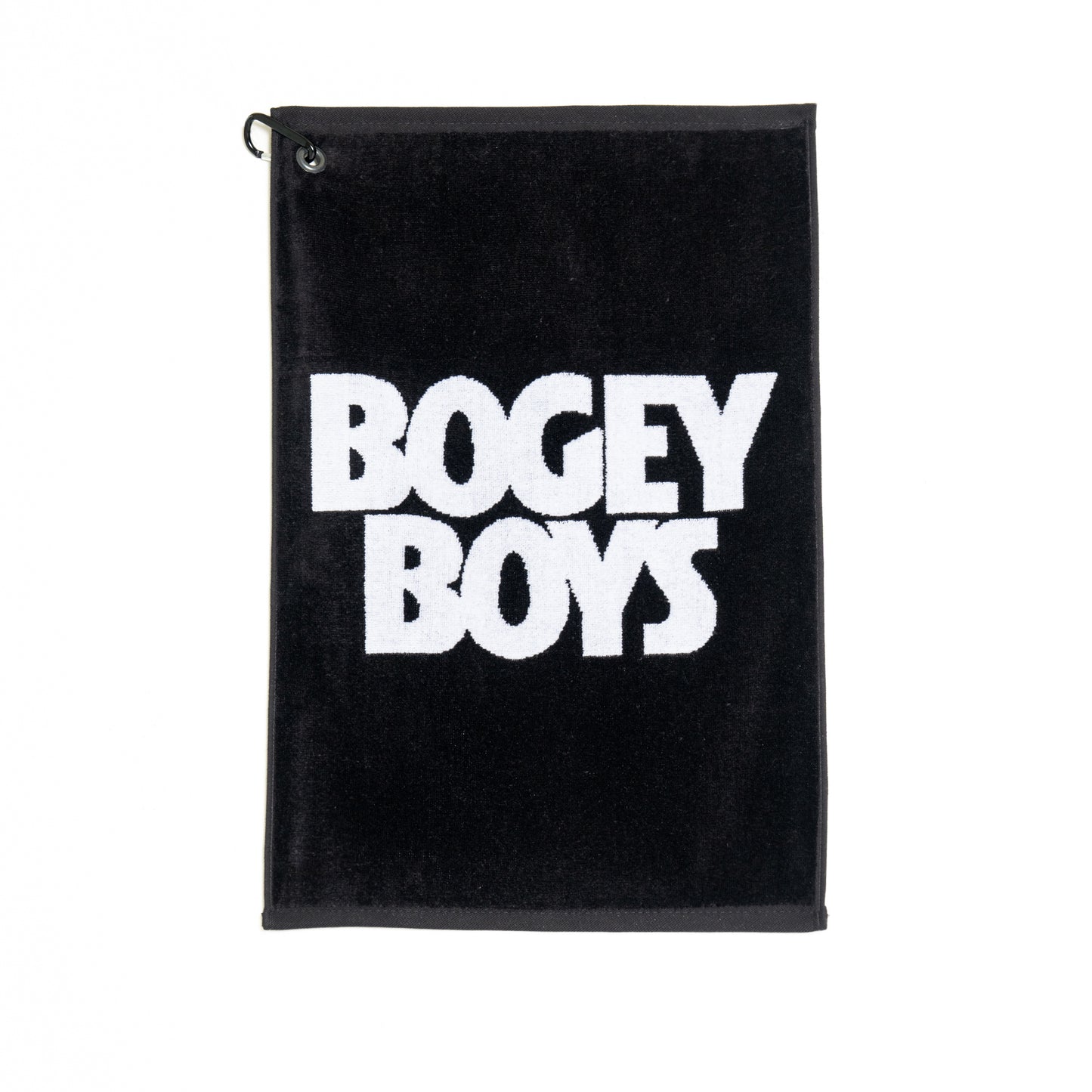 Bold Stacked Logo Golf Towel - Black