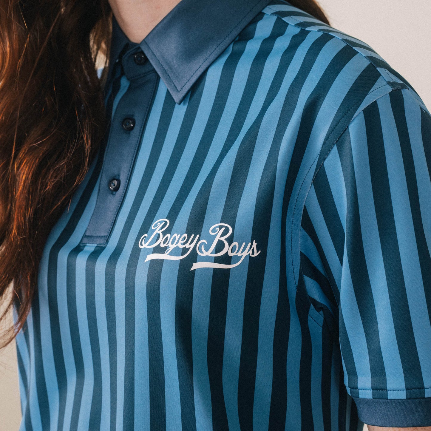 Awning Stripe Athletic Polo - Midnight