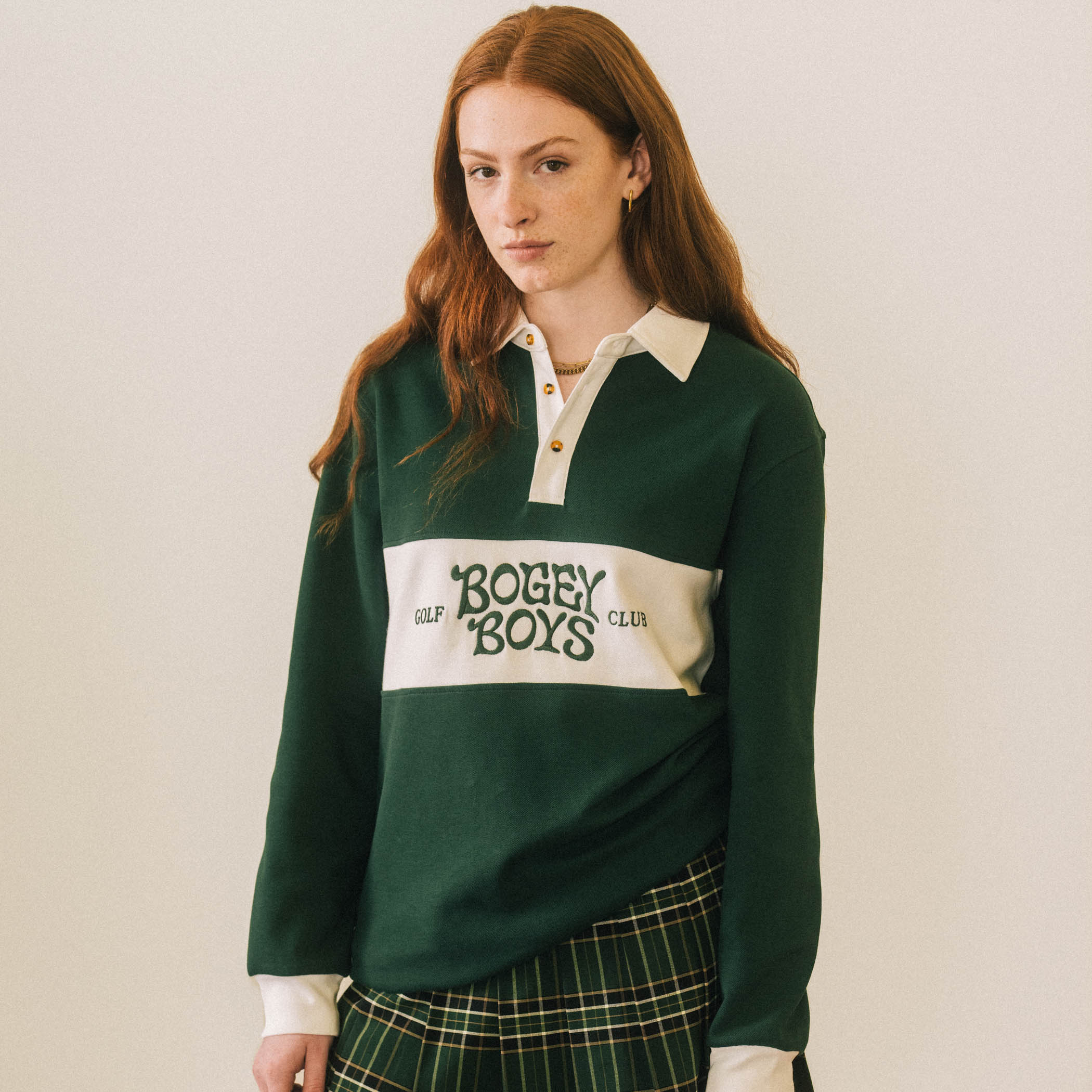 Academy Longsleeve Polo- Evergreen