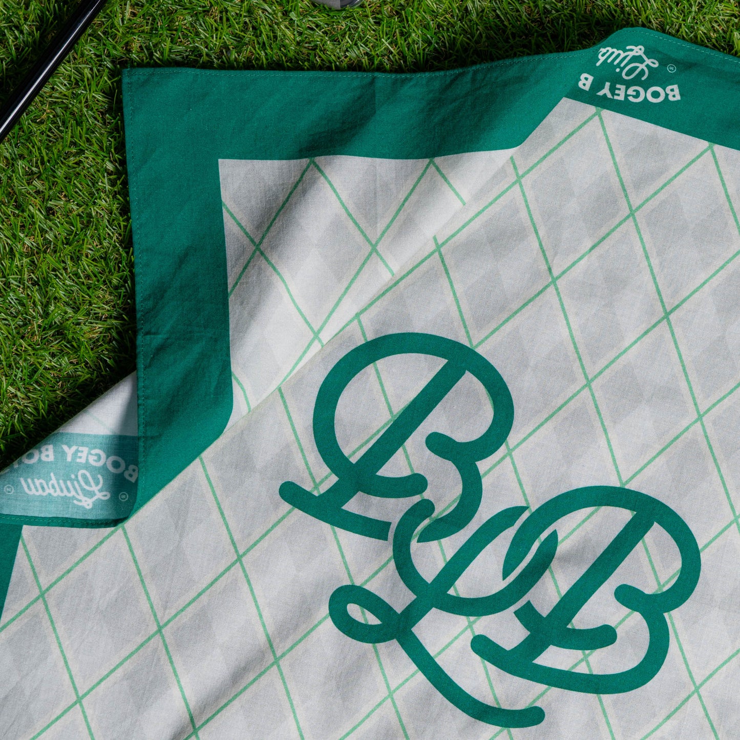 Ljubav x Bogey Boys Monogram Scarf - Grey/Green