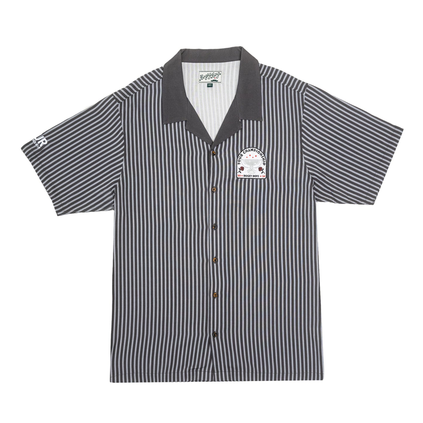 TOUR Championship Striped Button-Up - Grey