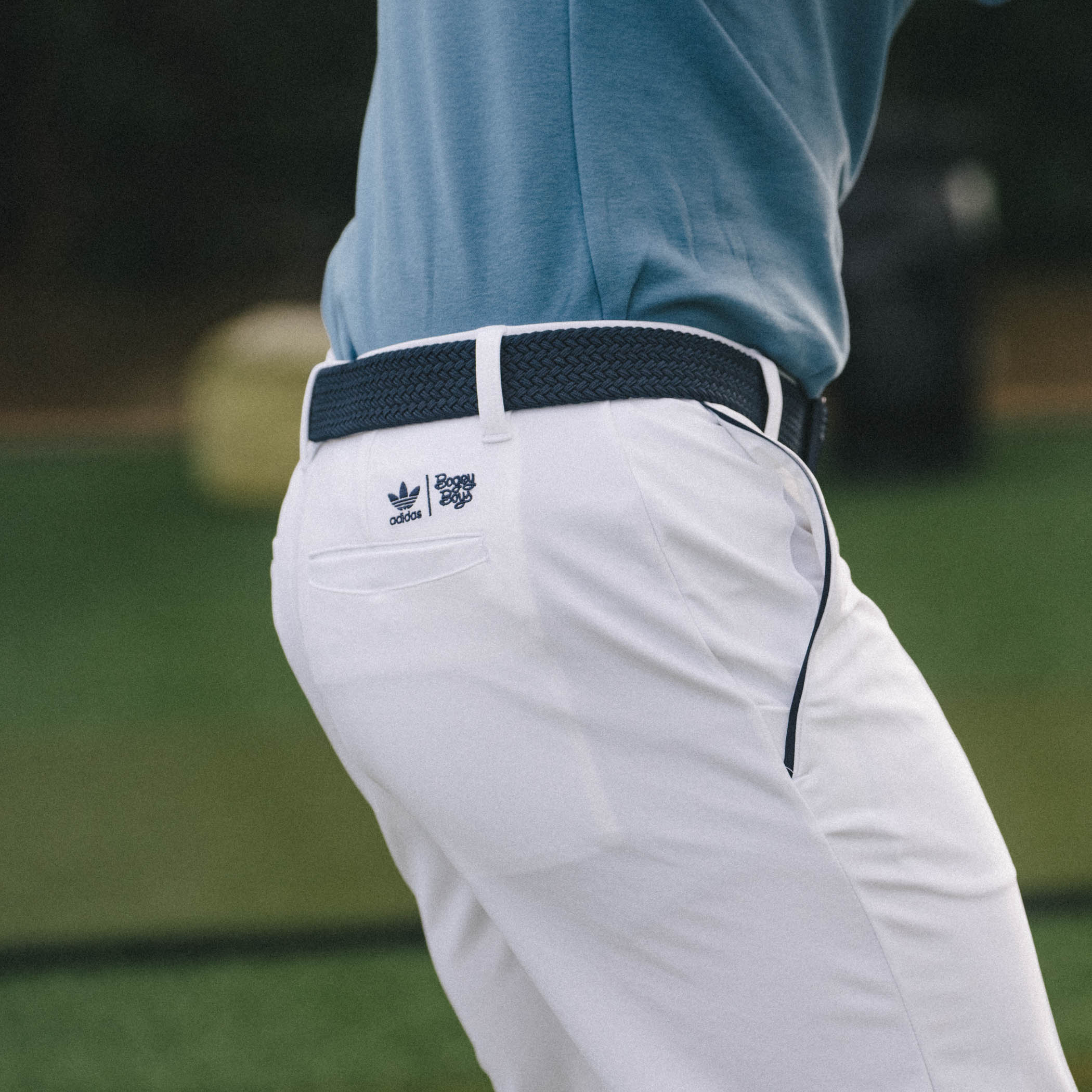 Adidas white golf pants best sale