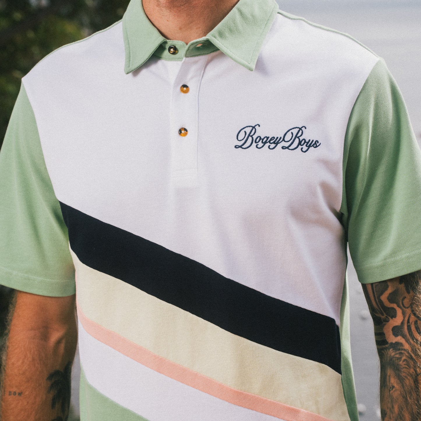 Diagonal Polo - Fair Green