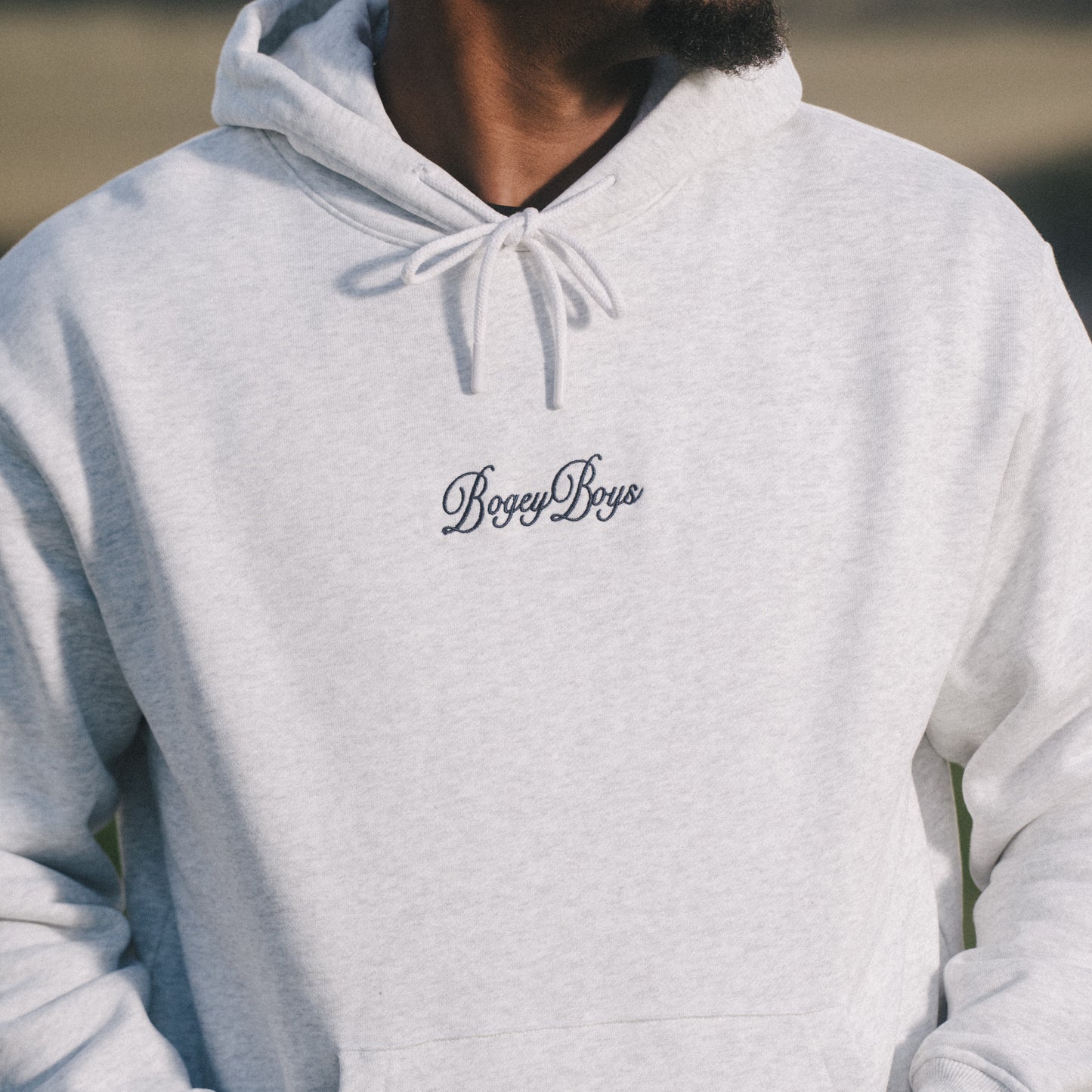 Script Hoodie - Ash Heather Grey