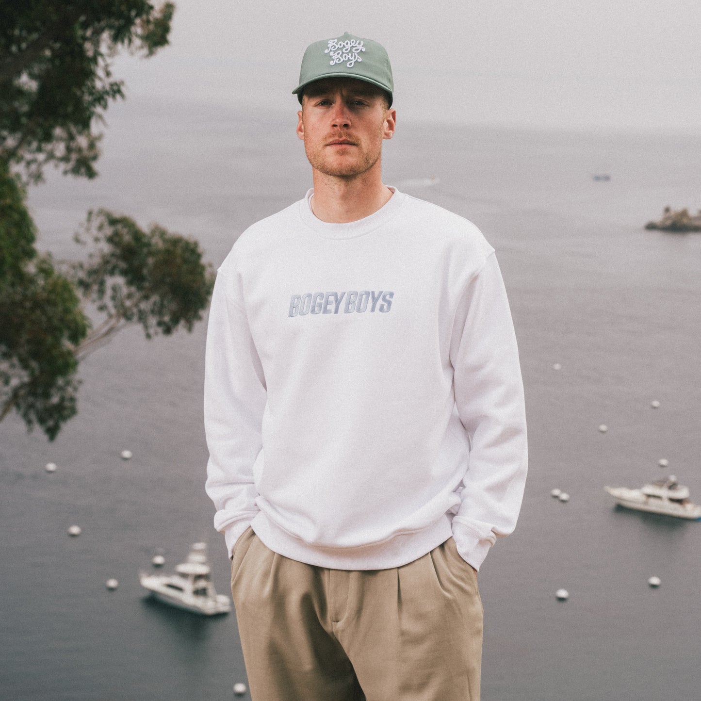 Bold Logo Crewneck - White