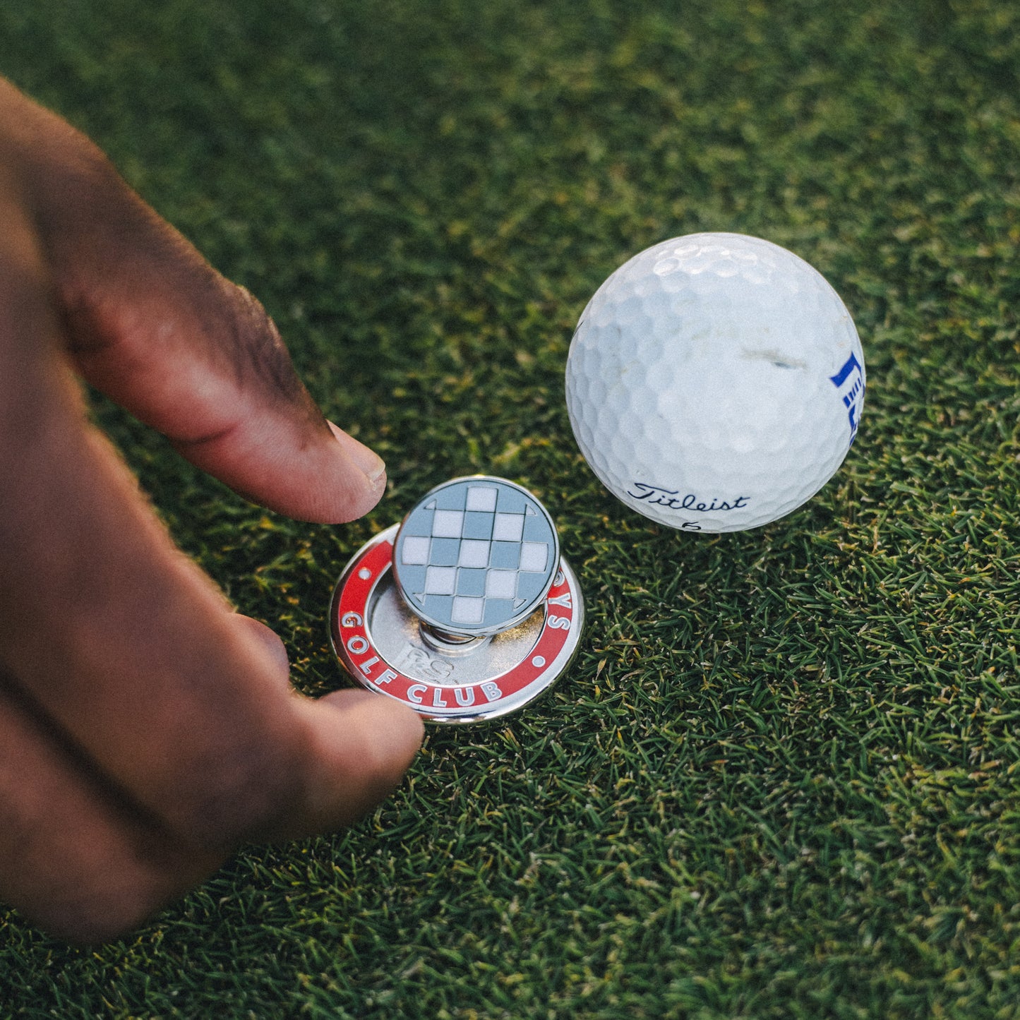 BBGC Check Ball Marker - Tangerine