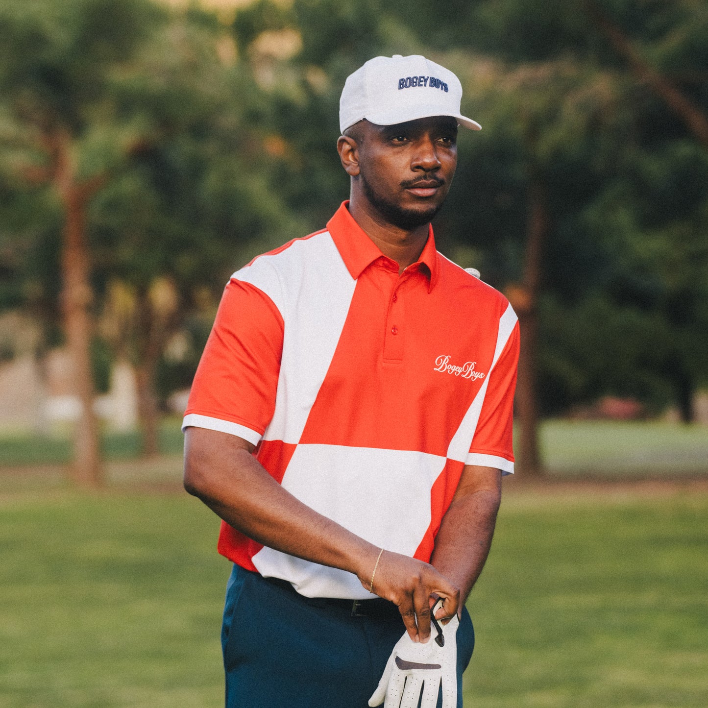 Slanted Athletic Polo - Tangerine