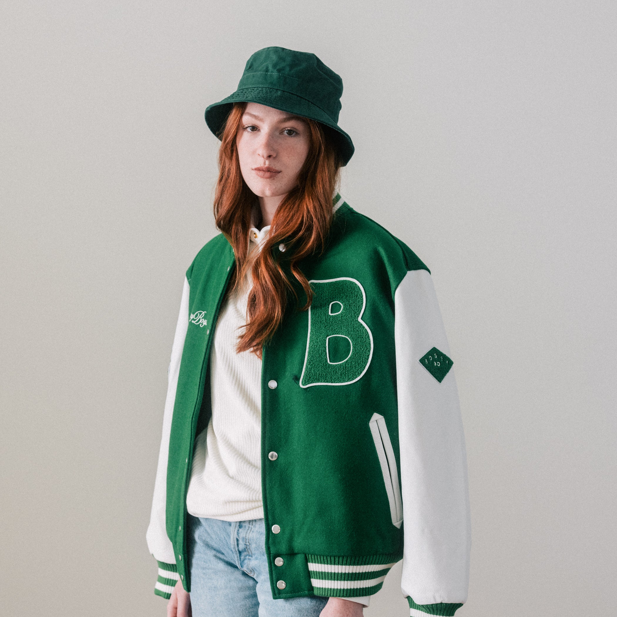 Friends & Family Letterman Jacket - Lucky Green