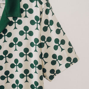 Clover Button Up - Green
