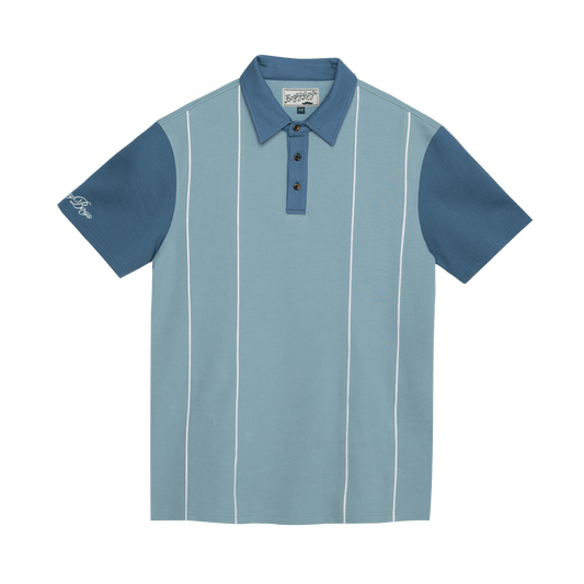 Pipped Polo - Blue