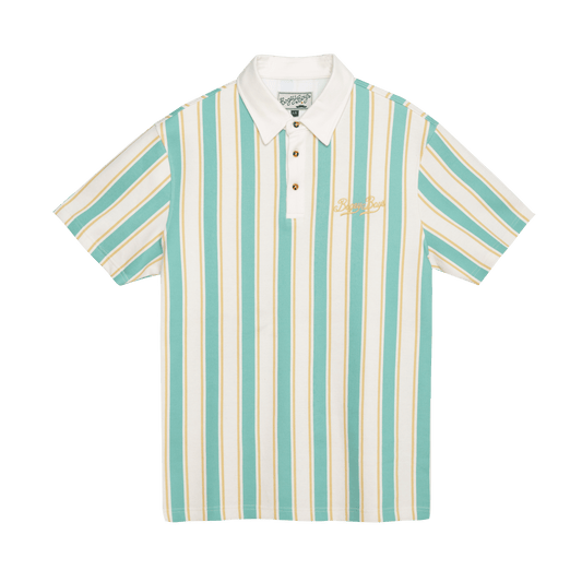 Striped Polo - Green White