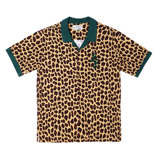 Cheetah Button Up Green