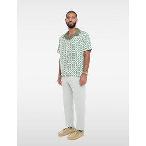 The Tile Button Up - Green