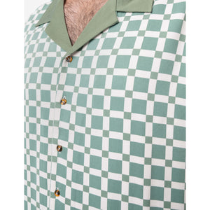 The Tile Button Up - Green