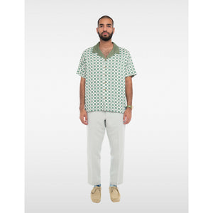 The Tile Button Up - Green