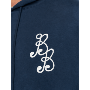 Louis Vuitton Signature Embroidered Hoodie Size M Navy Blue