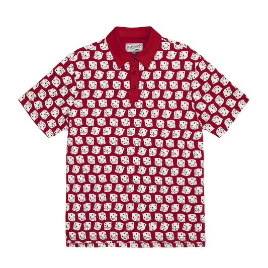 All-Over Dice Polo - Red