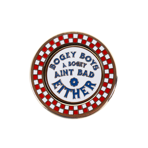 Bogey Ain't Bad Ball Marker Red/Blue