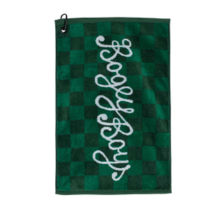 Checkered Golf Towel - Green Check