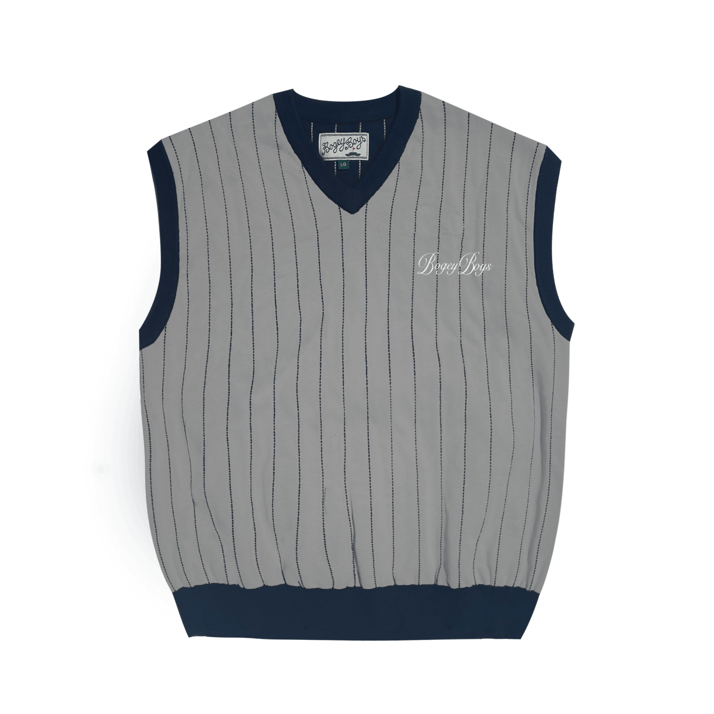 Pinstripe Vest - Grey